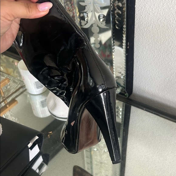 Stuart Weitzman Black Patent Leather Ankle Boots - Picture 8 of 13